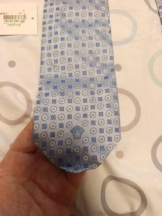 NUEVA Corbata Versace de seda azul