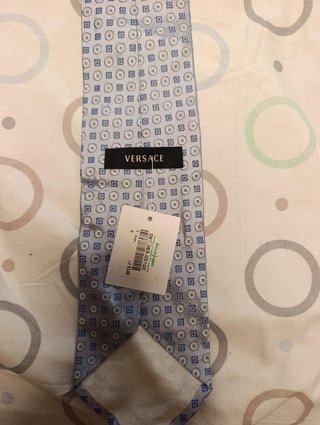 NUEVA Corbata Versace de seda azul