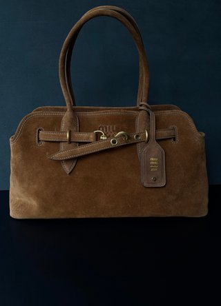 Borsa Miu Miu in nappa marrone