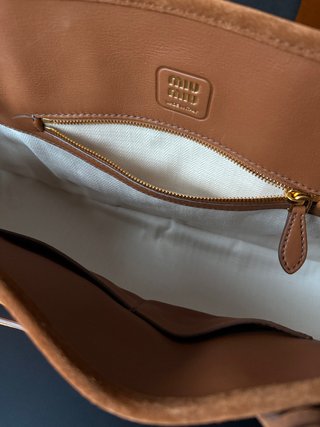 Borsa Miu Miu in nappa marrone
