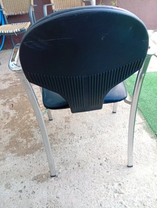 Set di 6 Poltrone Ufficio Similpelle Nero