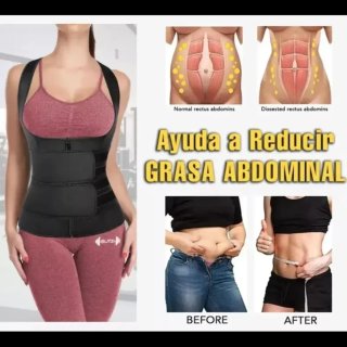 Faja Sauna Cremallera Talla Única Negra