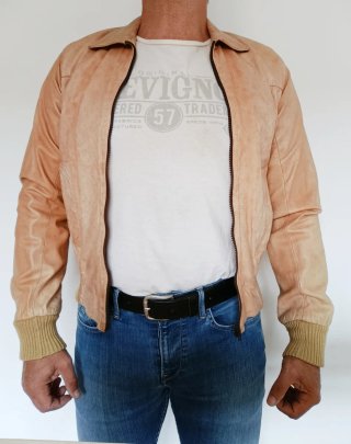 Bomber cuero auténtico Gipsy XS/S. Medidas indicad
