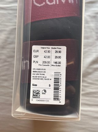 Calvin Klein 3 Trunks Algodón Clásicos Stretch S