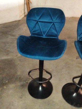 Set di 2 sedie in velluto blu