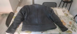 Chaqueta de cuero LEM moto sin raspones