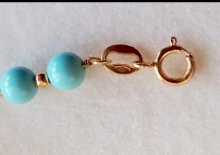Bracciale Oro 750 19cm con Turchesi