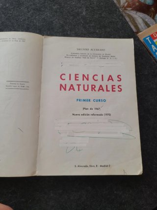 Libro Antiguo Ciencias Naturales 1º Bachillerato A