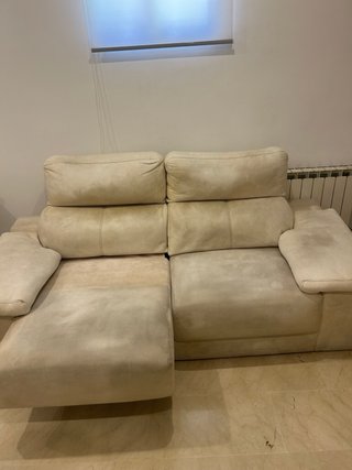 Sofá beige extensible tela lavable
