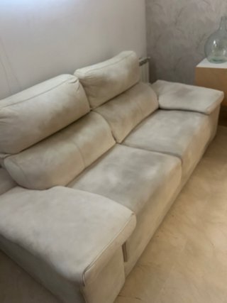 Sofá beige extensible tela lavable