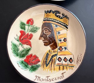 2 Piatti Decorativi in Ceramica Mallorca Montserrat