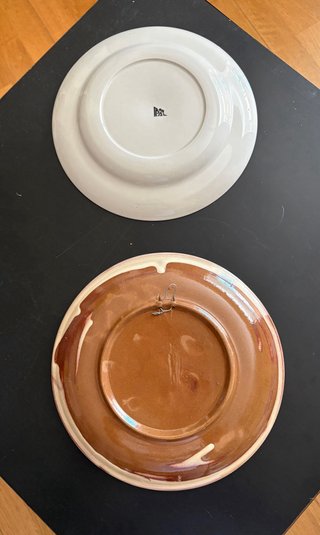 2 Piatti Decorativi in Ceramica Mallorca Montserrat