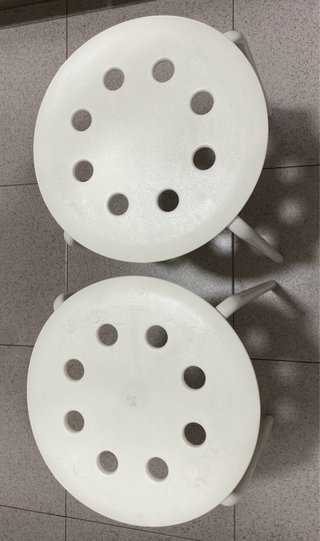 2 Taburetes MARIUS blancos 45cm de altura