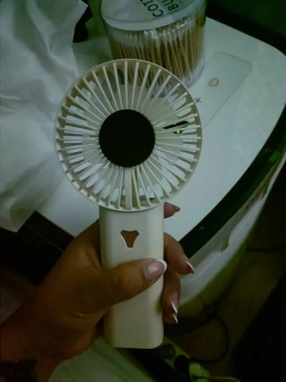 Ventilador de mano verde, azul marca futamei