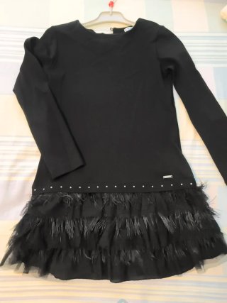 Vestido fiesta niña negro Mayoral Talla 10