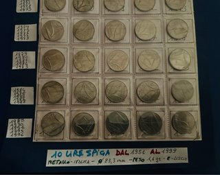Collezione Monete 10 Lire Spiga 1951-1999