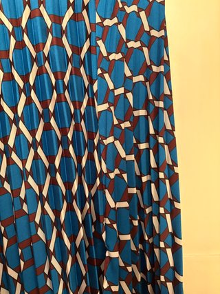 Gonna Zara Queen Rania blu con stampa geometrica