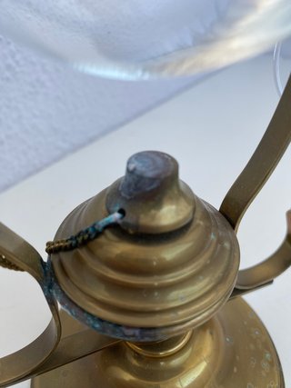 Lamparina / Aquecedor de álcool em latão