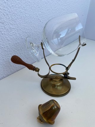 Lamparina / Aquecedor de álcool em latão