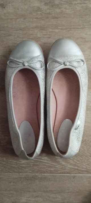 Bailarinas plateadas con brillo