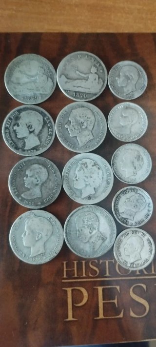 Colección pesetas de plata