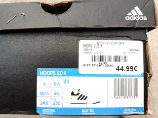 Zapatillas Adidas Hoops Blancas y Verdes