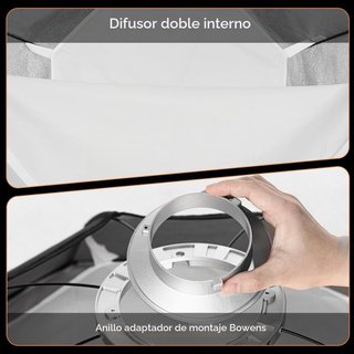 Octabox Triopo de 95 cm montura Bowens