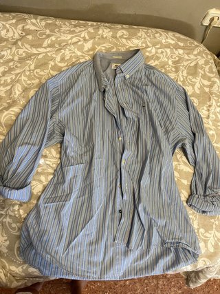 Camisa LACOSTE Hombre Rayas Azules y Blancas
