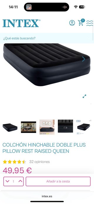 Colchón hinchable Restform 1.35m