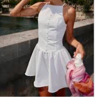 Vestido Zara Blanco Talla XS