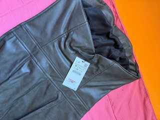 Mono Cargo Polipiel Zara Negro