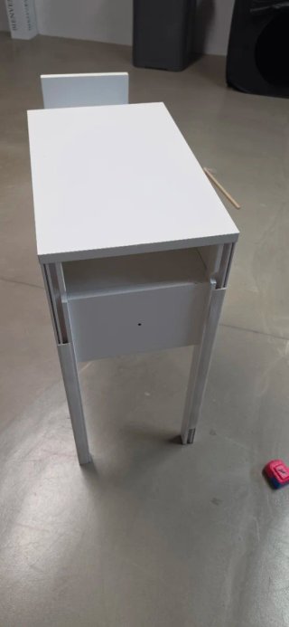 2 Mesitas Noche Ikea Madera Gris/Blanco