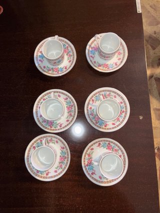 Juego de tazas de café de porcelana
