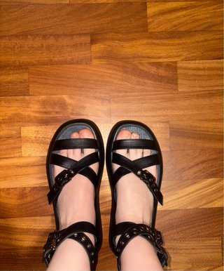 Scarpe in vera pelle (taglia 25 cm)