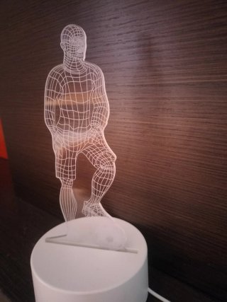Lámpara LED 3D Jugador Fútbol