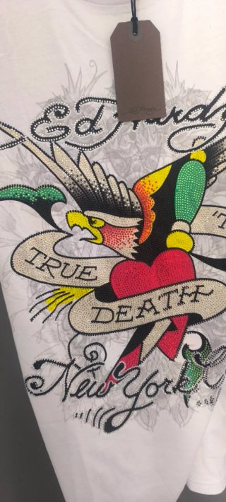 Camiseta Ed Hardy Blanca con Diseño talla L