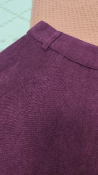 Falda pantalón berenjena
