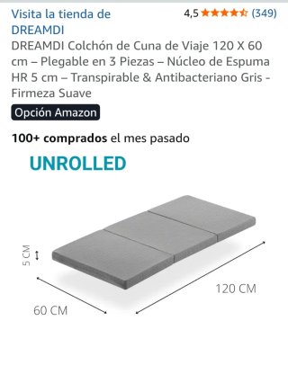 Cuna de viaje + Colchón plegable