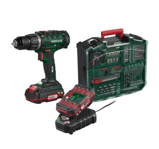 Taladro Atornillador Parkside 20V + Set Accesorios