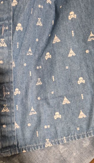 Camisa Vaquera Scalpers Estampada