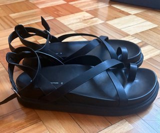 Sandalias de mujer negras plataforma