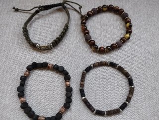 Lote 4 Pulseras Hombre Unisex