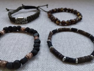 Lote 4 Pulseras Hombre Unisex