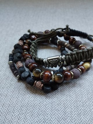 Lote 4 Pulseras Hombre Unisex