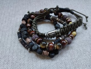 Lote 4 Pulseras Hombre Unisex