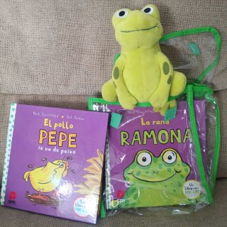La Rana Ramona con peluche y Pollo Pepe PACK