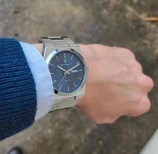 Reloj Clásico Hombre Esfera Azul