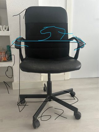 Silla de oficina negra