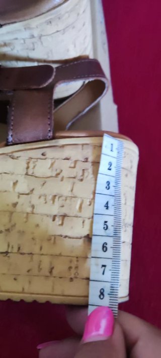 Sandalias cuña Marila beige/marrón T.39