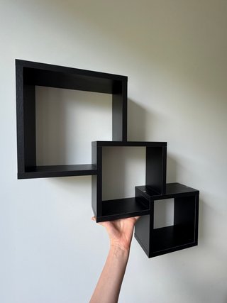 Estantería Cubos Negra